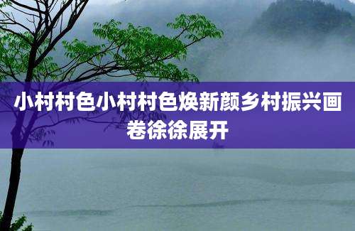 小村村色小村村色焕新颜乡村振兴画卷徐徐展开