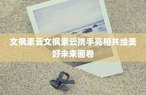 文枫素云文枫素云携手亮相共绘美好未来画卷