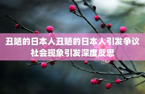 丑陋的日本人丑陋的日本人引发争议社会现象引发深度反思
