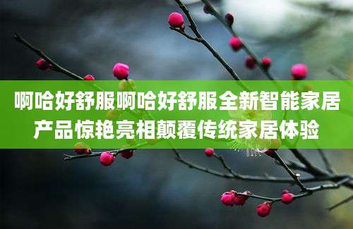 啊哈好舒服啊哈好舒服全新智能家居产品惊艳亮相颠覆传统家居体验