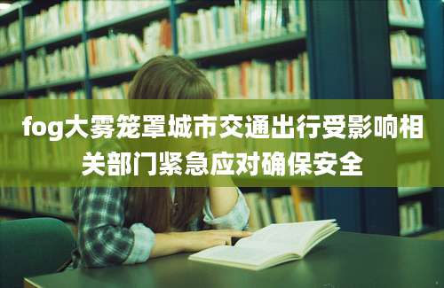 fog大雾笼罩城市交通出行受影响相关部门紧急应对确保安全