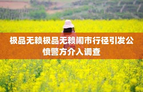 极品无赖极品无赖闹市行径引发公愤警方介入调查