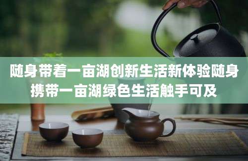 随身带着一亩湖创新生活新体验随身携带一亩湖绿色生活触手可及