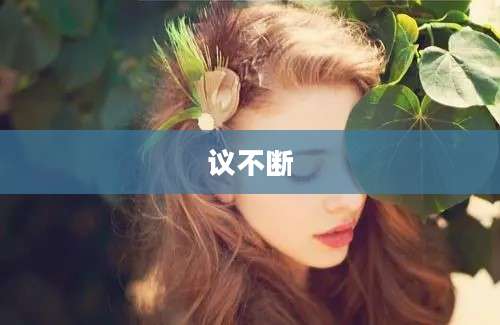 议不断