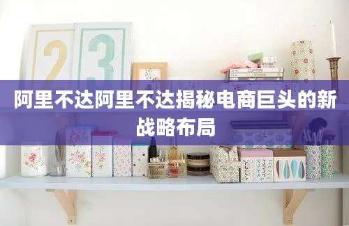 阿里不达阿里不达揭秘电商巨头的新战略布局