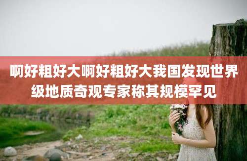 啊好粗好大啊好粗好大我国发现世界级地质奇观专家称其规模罕见