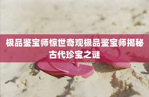 极品鉴宝师惊世奇观极品鉴宝师揭秘古代珍宝之谜