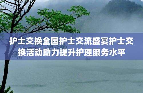 护士交换全国护士交流盛宴护士交换活动助力提升护理服务水平