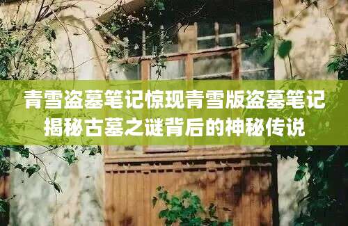 青雪盗墓笔记惊现青雪版盗墓笔记揭秘古墓之谜背后的神秘传说