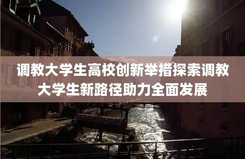调教大学生高校创新举措探索调教大学生新路径助力全面发展