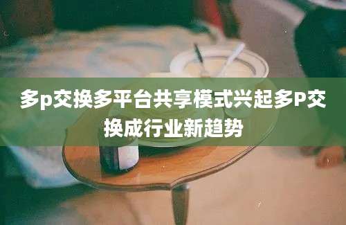 多p交换多平台共享模式兴起多P交换成行业新趋势