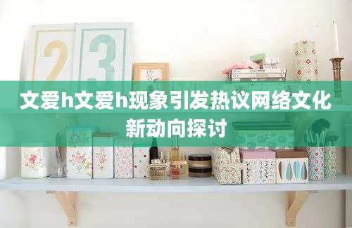 文爱h文爱h现象引发热议网络文化新动向探讨