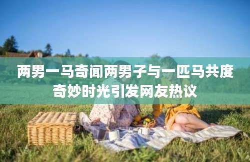 两男一马奇闻两男子与一匹马共度奇妙时光引发网友热议