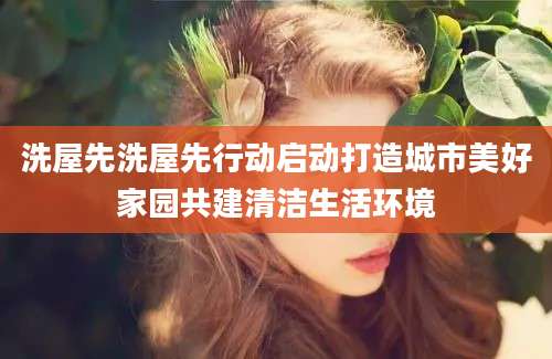 洗屋先洗屋先行动启动打造城市美好家园共建清洁生活环境