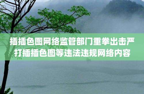 插插色图网络监管部门重拳出击严打插插色图等违法违规网络内容