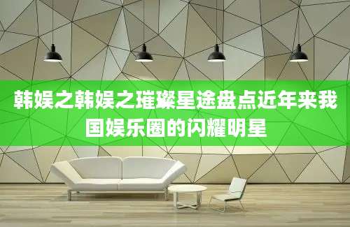 韩娱之韩娱之璀璨星途盘点近年来我国娱乐圈的闪耀明星