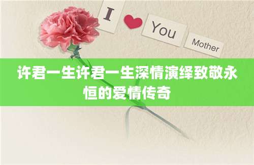 许君一生许君一生深情演绎致敬永恒的爱情传奇