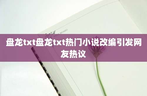 盘龙txt盘龙txt热门小说改编引发网友热议