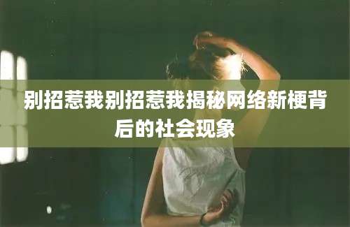 别招惹我别招惹我揭秘网络新梗背后的社会现象