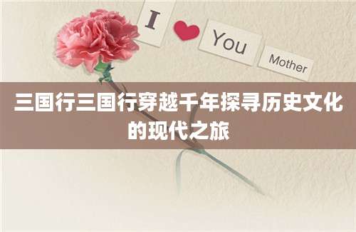 三国行三国行穿越千年探寻历史文化的现代之旅