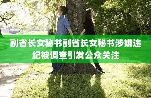 副省长女秘书副省长女秘书涉嫌违纪被调查引发公众关注