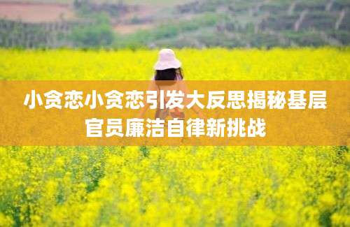 小贪恋小贪恋引发大反思揭秘基层官员廉洁自律新挑战