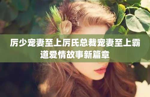 厉少宠妻至上厉氏总裁宠妻至上霸道爱情故事新篇章