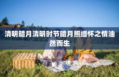 清明暗月清明时节暗月照缅怀之情油然而生