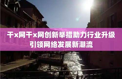 干x网干x网创新举措助力行业升级引领网络发展新潮流