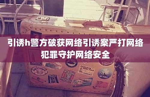 引诱h警方破获网络引诱案严打网络犯罪守护网络安全