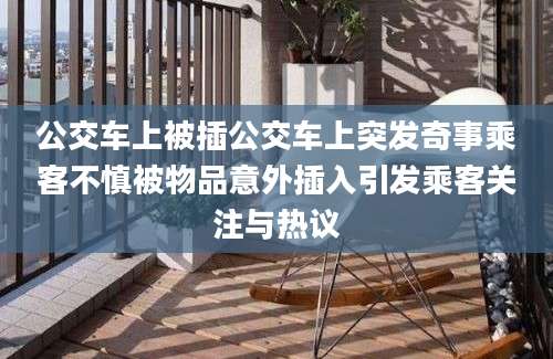 公交车上被插公交车上突发奇事乘客不慎被物品意外插入引发乘客关注与热议