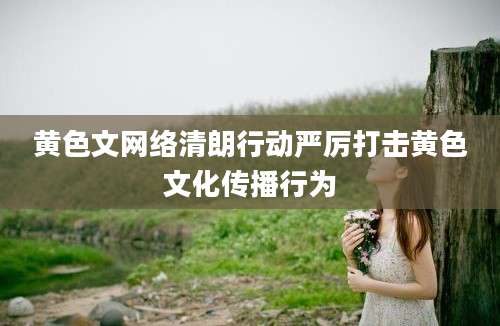 黄色文网络清朗行动严厉打击黄色文化传播行为