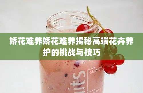 娇花难养娇花难养揭秘高端花卉养护的挑战与技巧