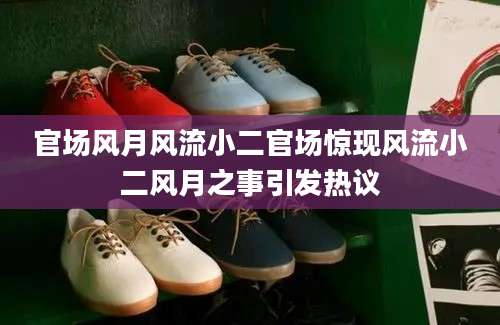官场风月风流小二官场惊现风流小二风月之事引发热议