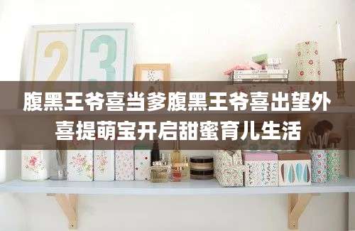 腹黑王爷喜当爹腹黑王爷喜出望外喜提萌宝开启甜蜜育儿生活