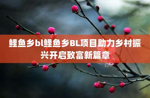 鲤鱼乡bl鲤鱼乡BL项目助力乡村振兴开启致富新篇章