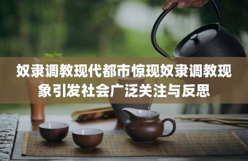 奴隶调教现代都市惊现奴隶调教现象引发社会广泛关注与反思