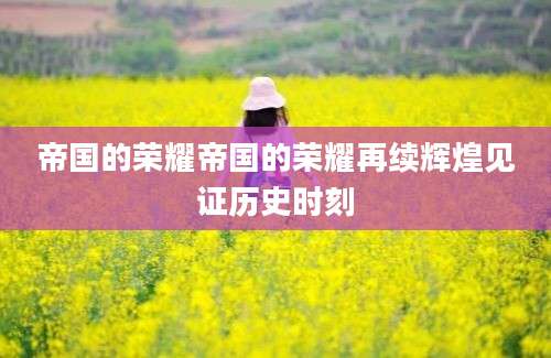 帝国的荣耀帝国的荣耀再续辉煌见证历史时刻