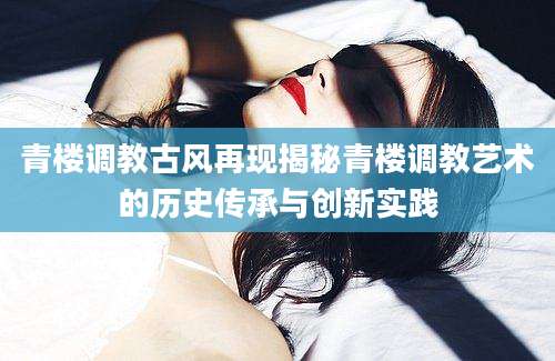 青楼调教古风再现揭秘青楼调教艺术的历史传承与创新实践