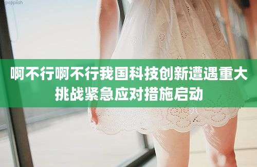 啊不行啊不行我国科技创新遭遇重大挑战紧急应对措施启动