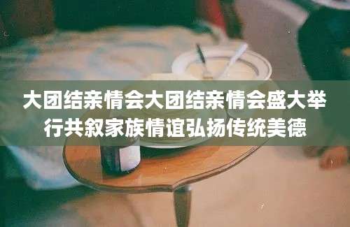 大团结亲情会大团结亲情会盛大举行共叙家族情谊弘扬传统美德