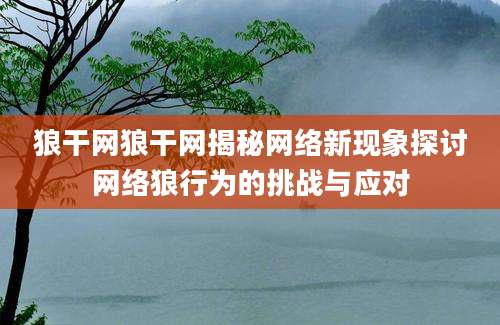 狼干网狼干网揭秘网络新现象探讨网络狼行为的挑战与应对