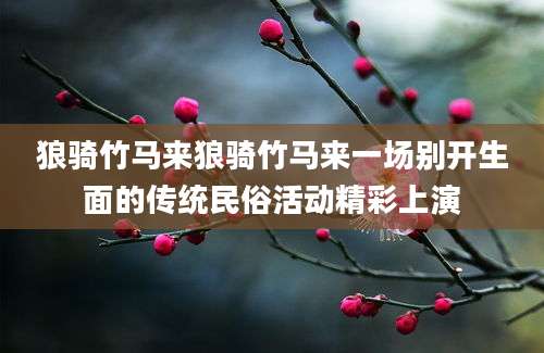 狼骑竹马来狼骑竹马来一场别开生面的传统民俗活动精彩上演