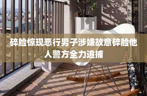 碎脸惊现恶行男子涉嫌故意碎脸他人警方全力追捕
