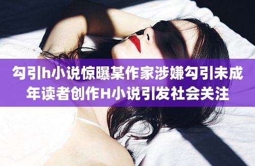 勾引h小说惊曝某作家涉嫌勾引未成年读者创作H小说引发社会关注