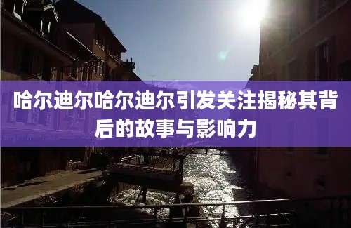 哈尔迪尔哈尔迪尔引发关注揭秘其背后的故事与影响力