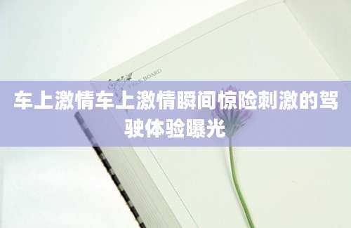 车上激情车上激情瞬间惊险刺激的驾驶体验曝光