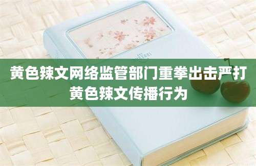 黄色辣文网络监管部门重拳出击严打黄色辣文传播行为