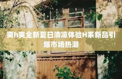 爽h爽全新夏日清凉体验H系新品引爆市场热潮