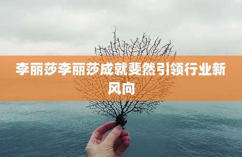 李丽莎李丽莎成就斐然引领行业新风向